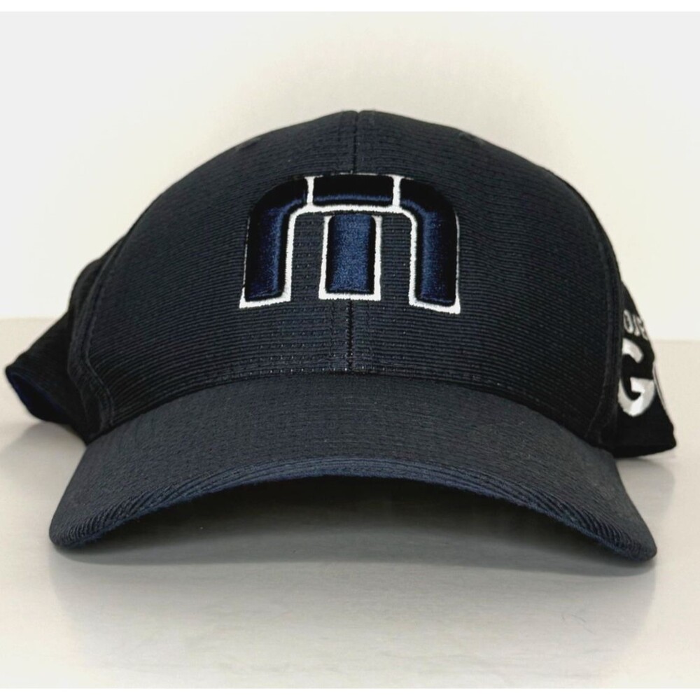 TravisMathew Project Golf Flexfit Hat S/M Navy Fitted Golf Cap Performance